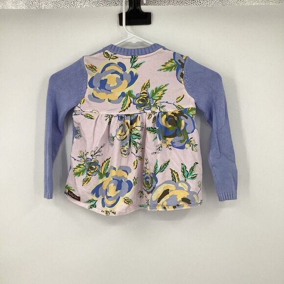 Girls Matilda Jane Floral Cardigan size 4 blue - Picture 3 of 3